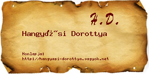 Hangyási Dorottya névjegykártya